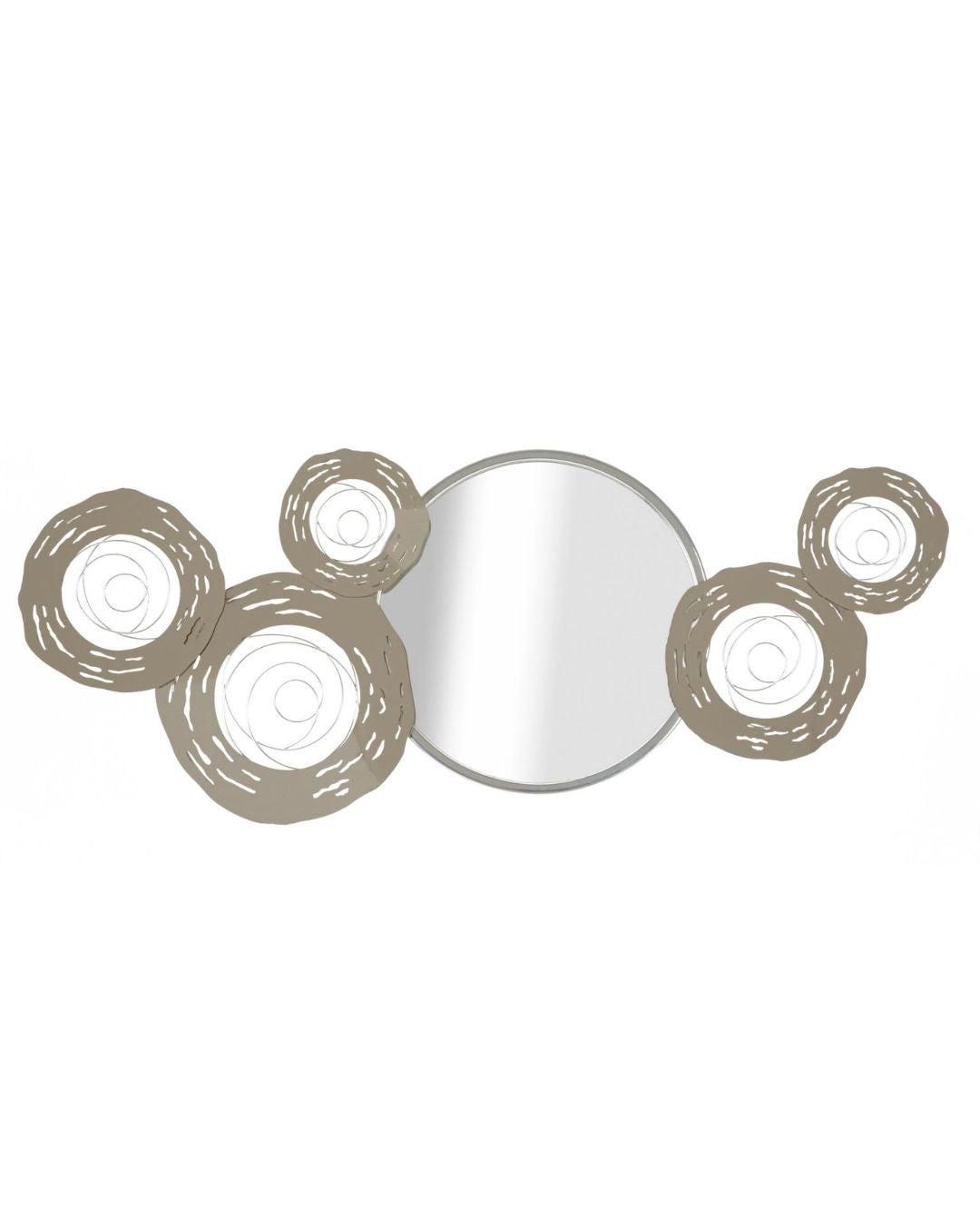 Panel decorativo de metal con espejo, 106 x 3,8 x 48 cm.