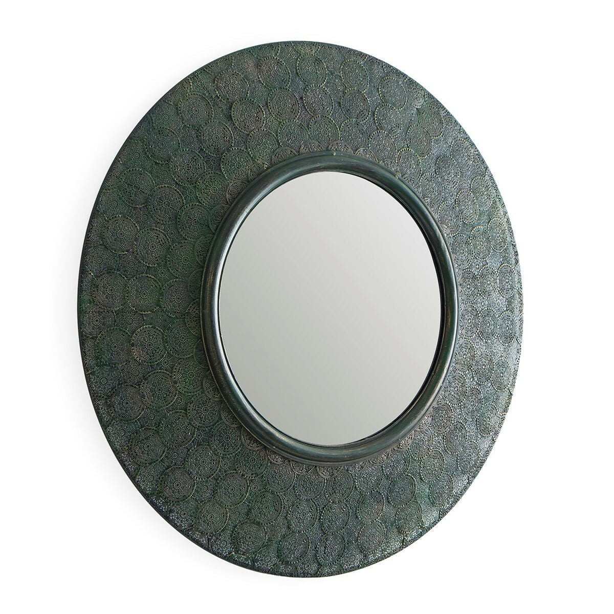 Espejo 86x5x86 Metal Oro/Verde