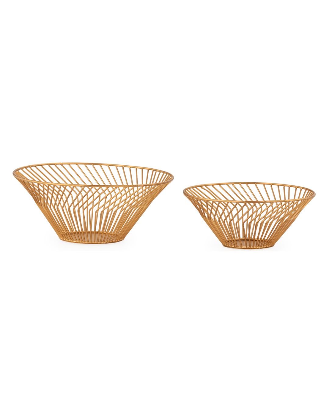 SET/2 CENTRO DE MESA 12x5x12/10x4,5x10 METAL DORADO