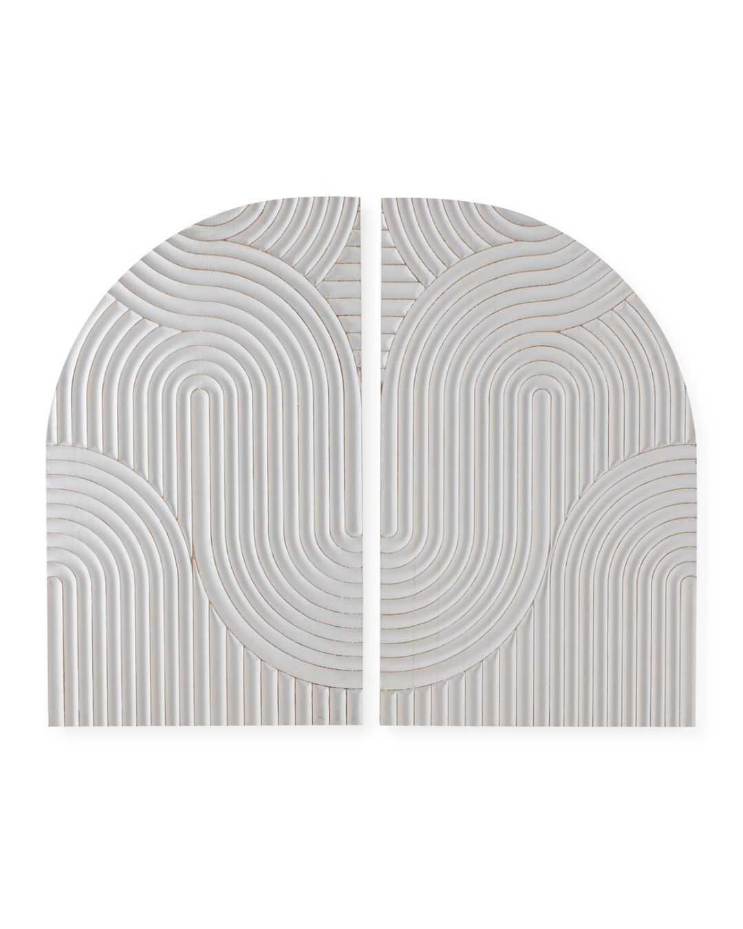 SET/2 ESCULTURAS 60x3x100 / 60x3x100 MADERA BLANCO