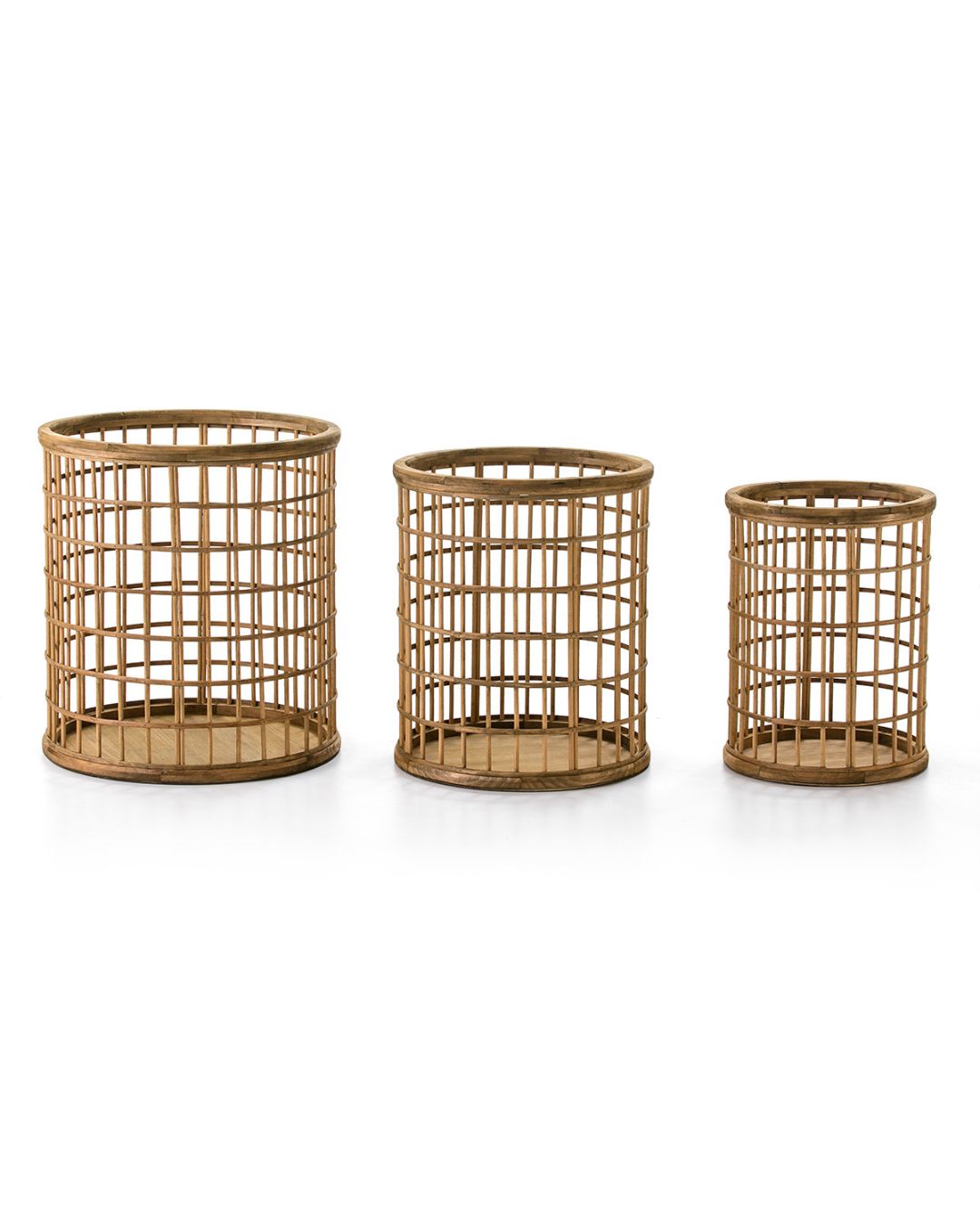 SET/3 CESTO 53x53x58 / 45x45x53 / 37x37x48 MADERA NATURAL