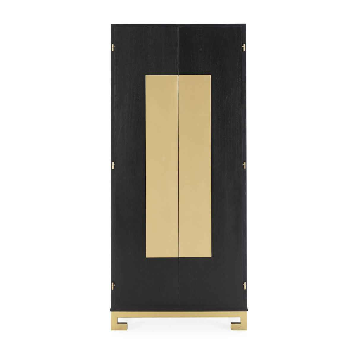 Armario 85x45x195 Madera/Metal Negro/Dorado