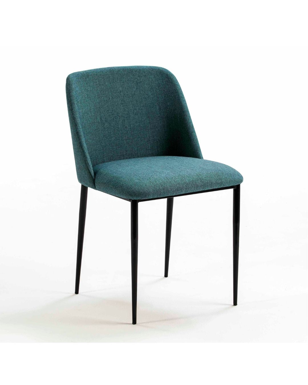 SILLA 56x52x77 METAL NEGRO/TELA LX0814 AZUL
