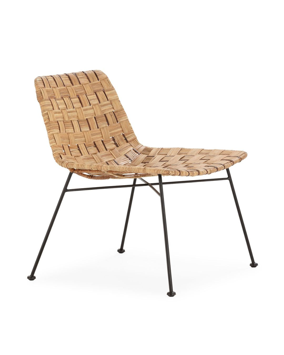 SILLON 62,50x65,50x70,50 METAL NEGRO/MIMBRE NATUAL/CAPPUCCINO