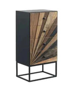 SINFONIER MADERA LAMINADA 4 CAJONES CON BASE METALICA