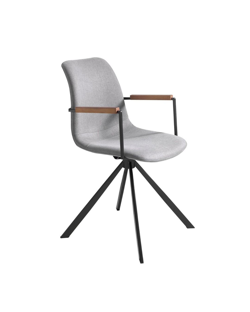Silla giratoria tela gris oscuro