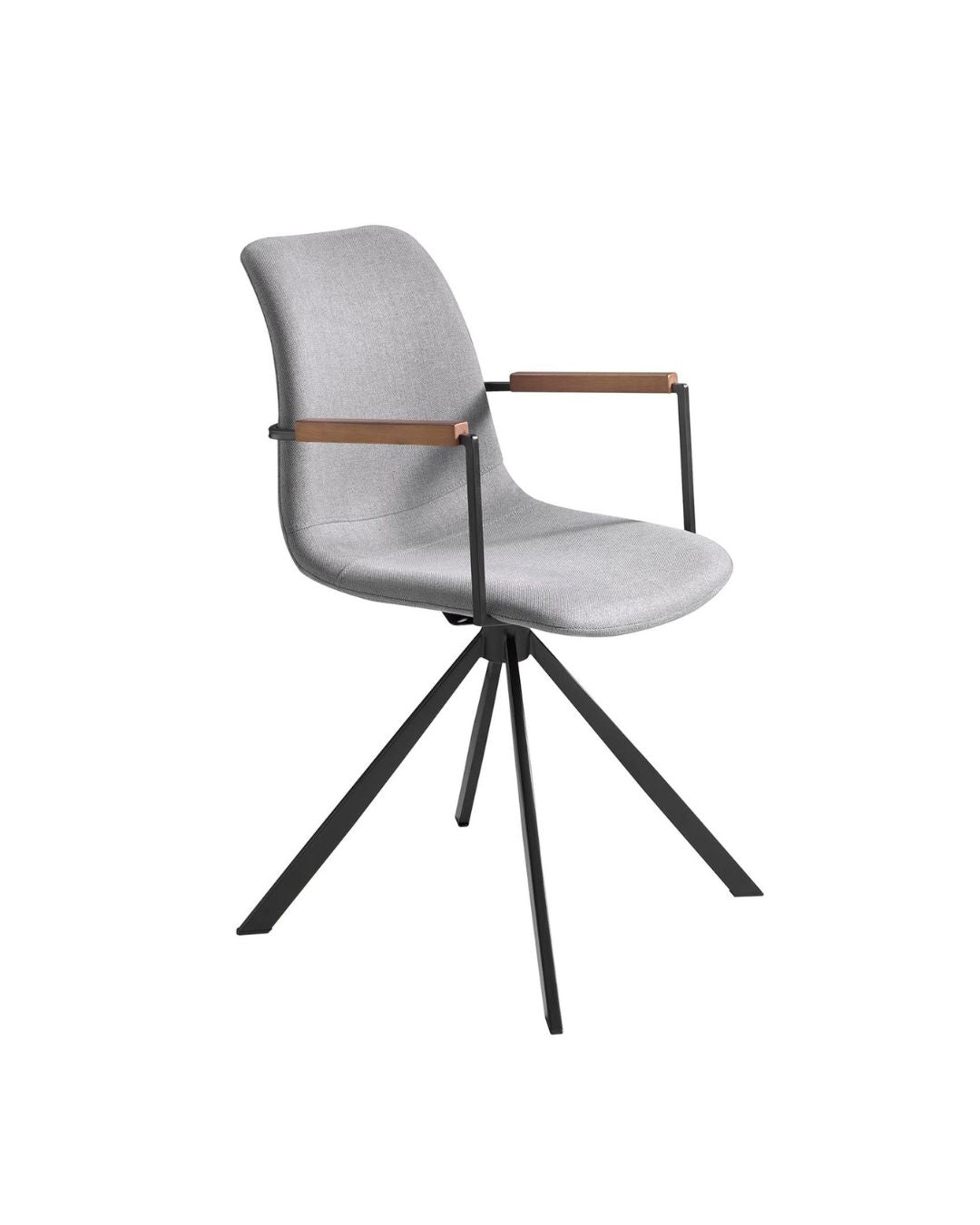 Silla giratoria tela gris oscuro