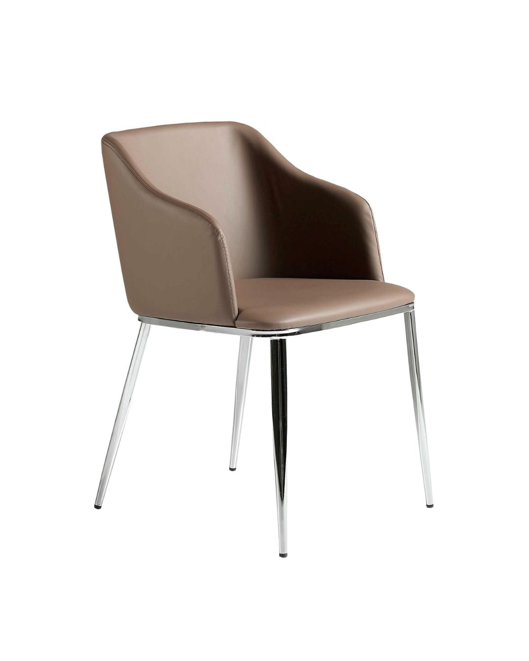 Silla polipiel marrón