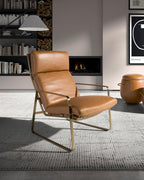Sillón piel camel