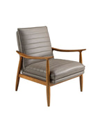 Sillón piel gris oscuro
