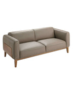 Sofá 3 plazas piel visón