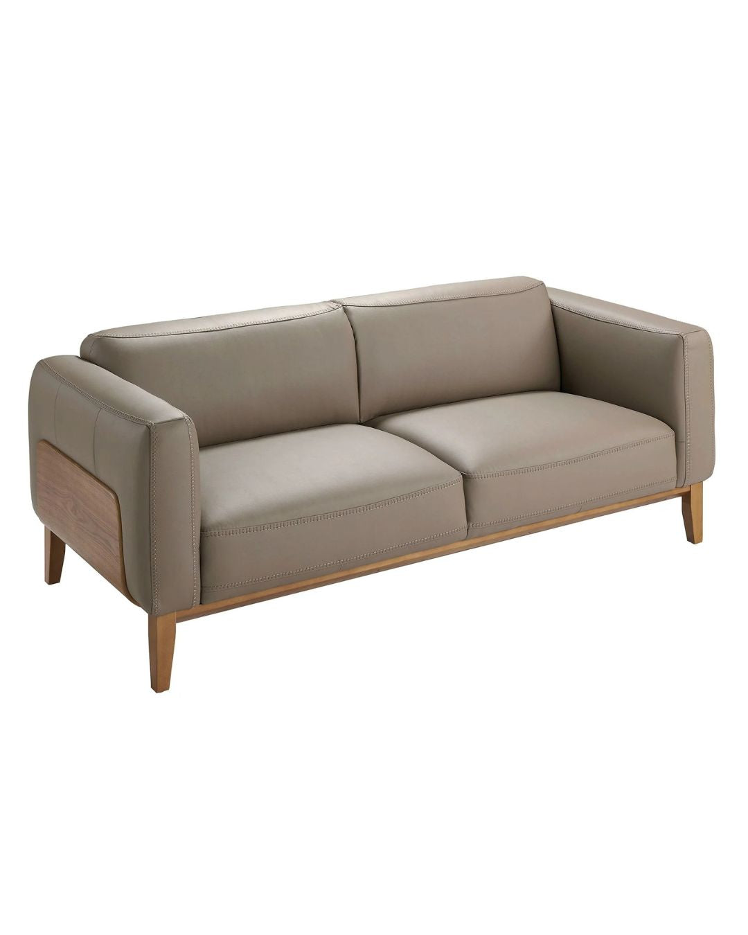 Sofá 3 plazas piel visón