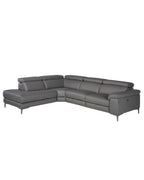 Sofá chaise longue relax derecha piel gris oscuro