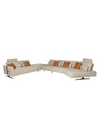 Sofá chaise longue relax modular derecho tela arena