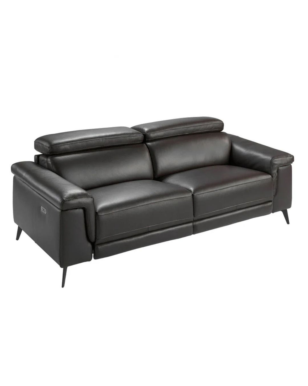 Sofá relax 3 plazas piel marrón chocolate