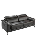 Sofá relax 3 plazas piel marrón chocolate