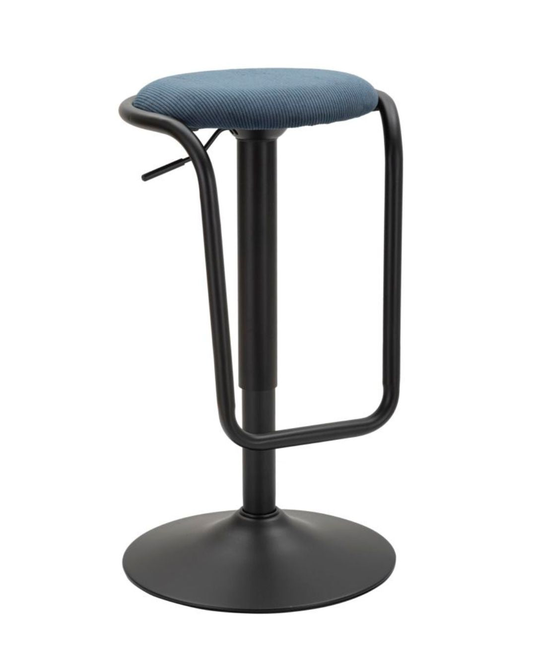 Taburete de bar de tela azul Ø 41x61 cm