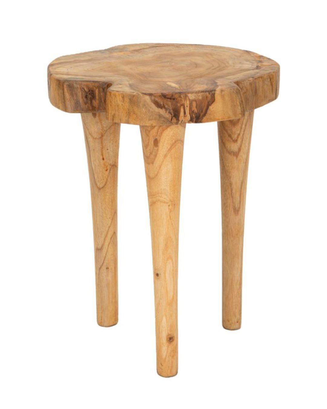 Taburete de madera reciclada Ø 35x45 cm.
