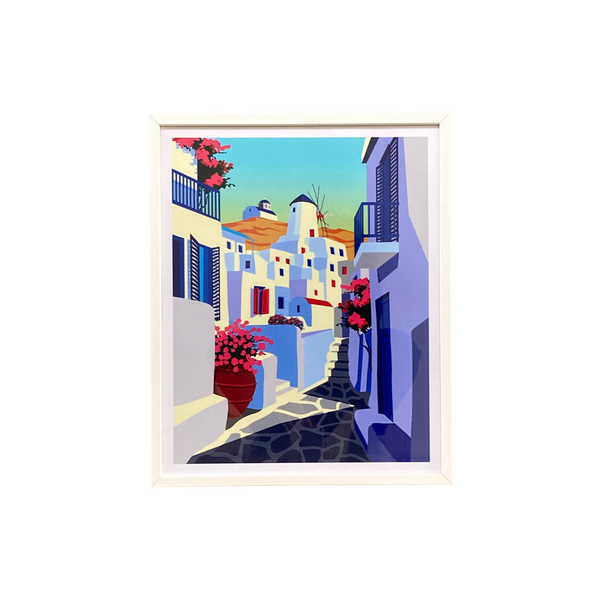 Quadre decoratiu d'un carrer 42x3x52 cm