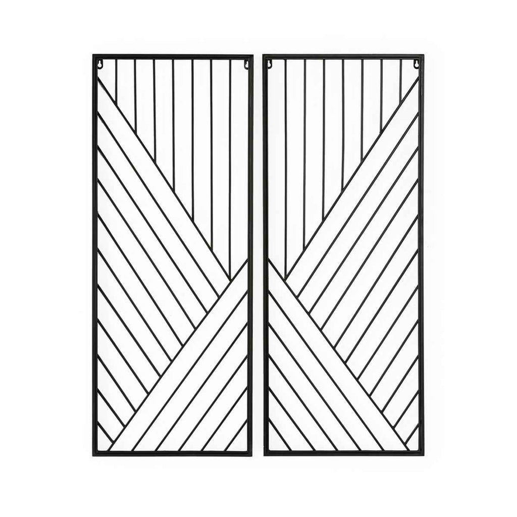 Set/2 Sculpture 40x2x102 / 40x2x102 Metal -- Negro