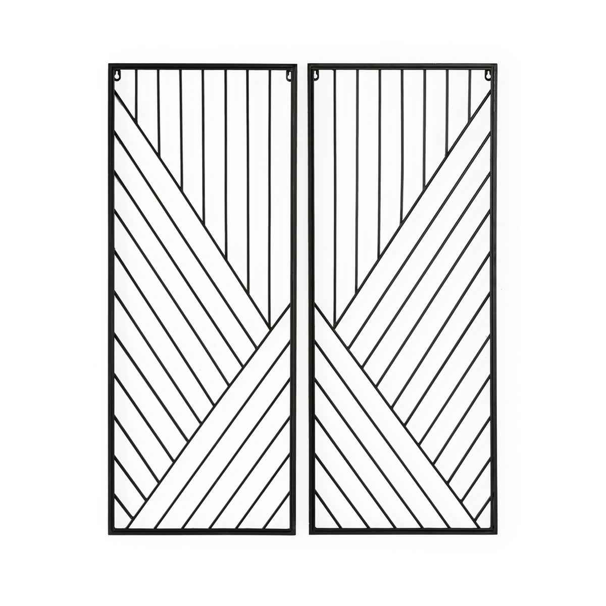 Set/2 Sculpture 40x2x102 / 40x2x102 Metal -- Negro