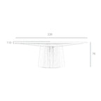 Mesa comedor ovalada nogal