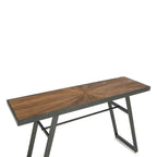 Consola 120x35x77 Madera/Metal Negro