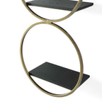 Estantería 33x14x99 Madera/Metal -- Negro/Dorado
