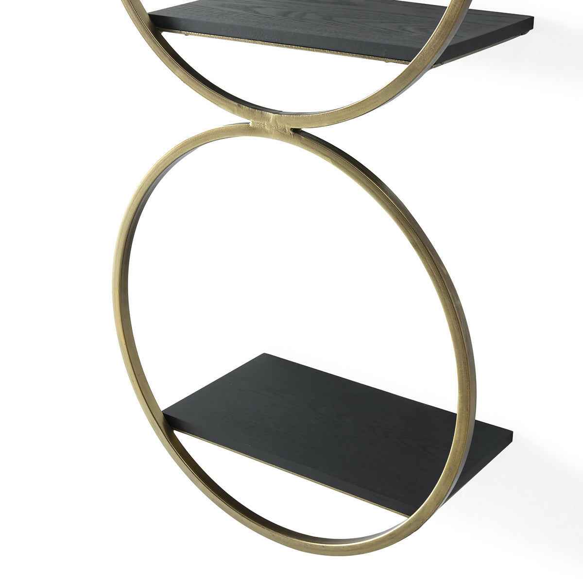 Estantería 33x14x99 Madera/Metal -- Negro/Dorado