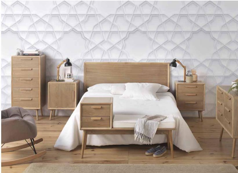 CABEZAL MADERA FRESNO NATURAL 110X60 CM