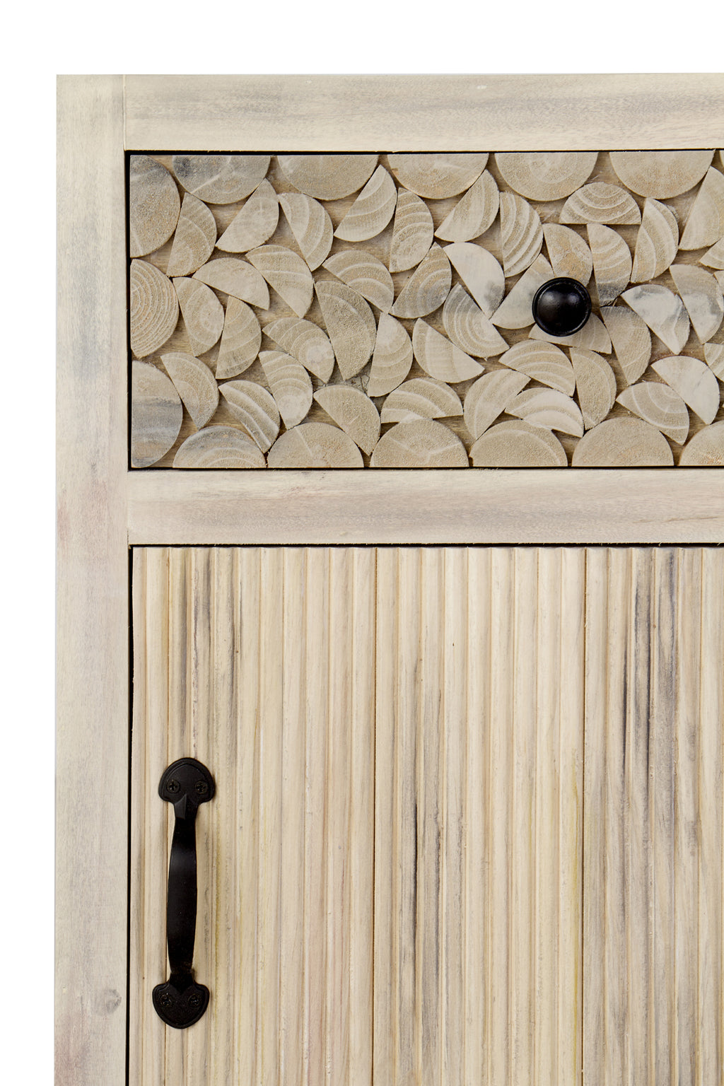 MESITA DE NOCHE MADERA DE ALAMO COLOR NATURAL, PATAS PINO MACIZO