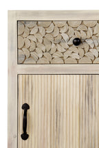 MESITA DE NOCHE MADERA DE ALAMO COLOR NATURAL, PATAS PINO MACIZO