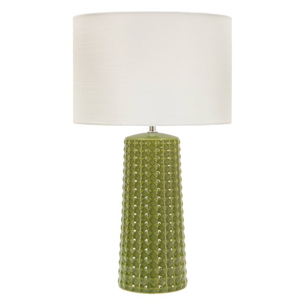 Lámpara de mesa Gliss Green de cerámica verde Ø 30x52 cm