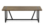 MESA CENTRO METALICA CON SOBRE DE MADERA