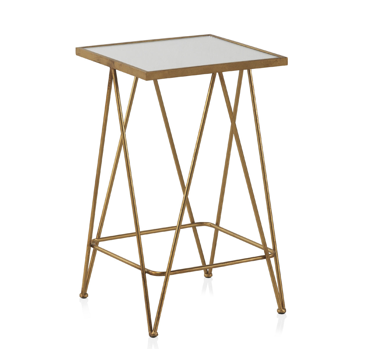 MESITA AUXILIAR METALICA DORADA