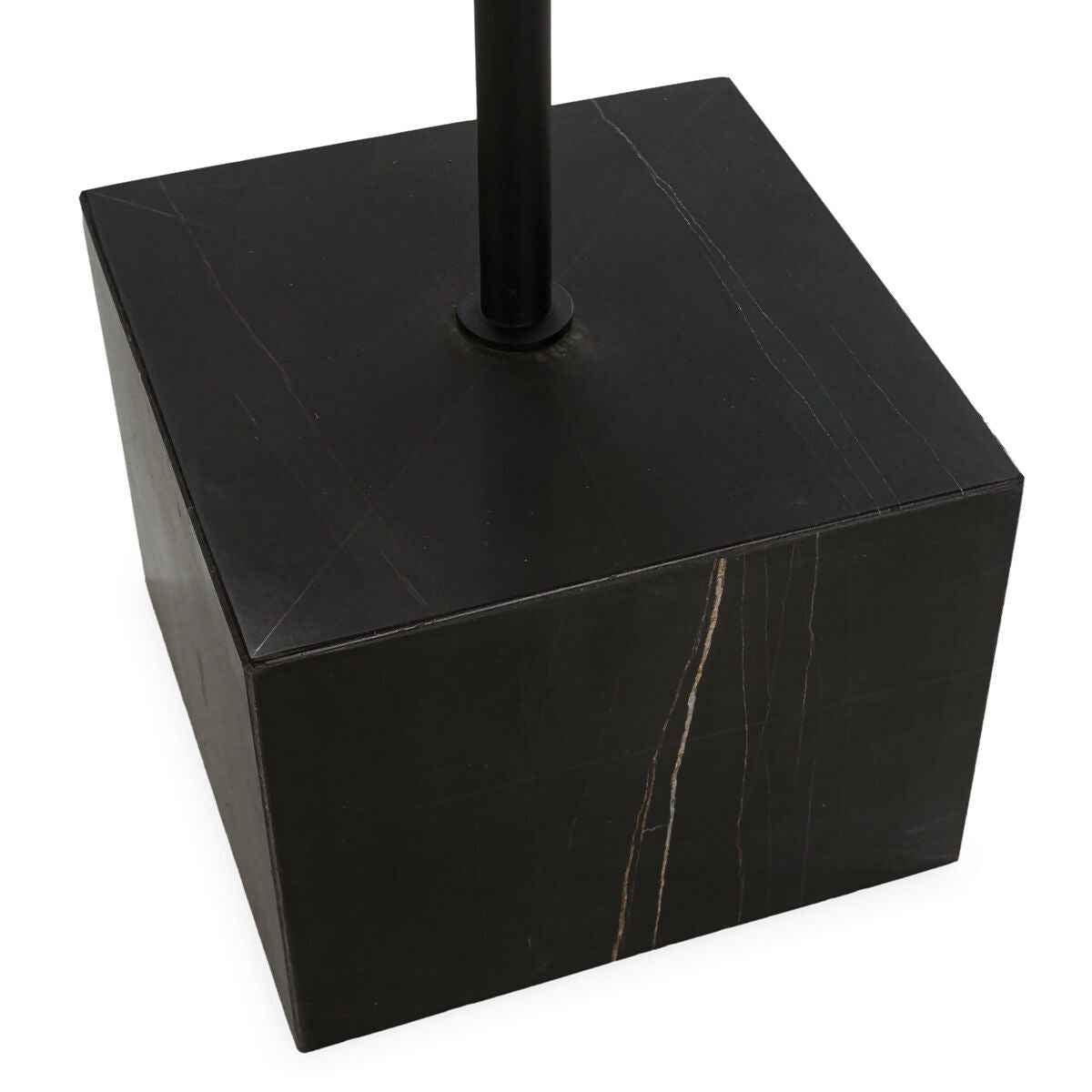 Mesa de Centro 81x81x47 Metal/Mármol Negro/Dorado