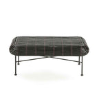 Mesa de Centro 76x91x35 cm Metal/Mimbre -- Negro/Violeta