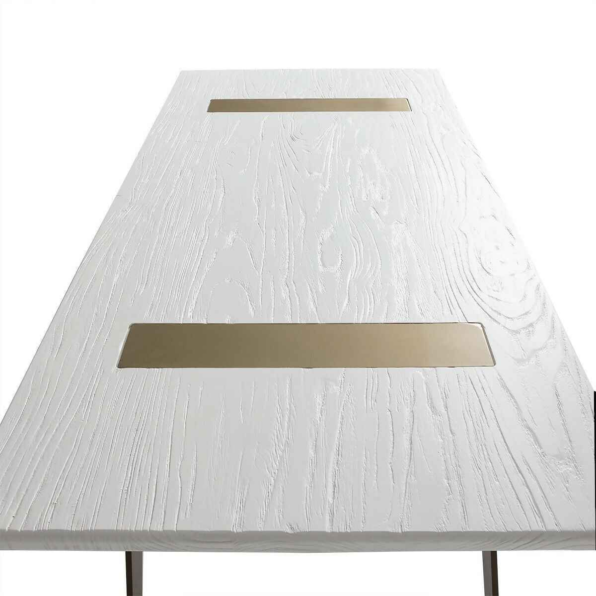 Banco 190x35x45 Madera Blanco/Metal Dorado