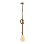 Lámpara de Techo 16x16x25/175 Cristal/Cuerda Natural