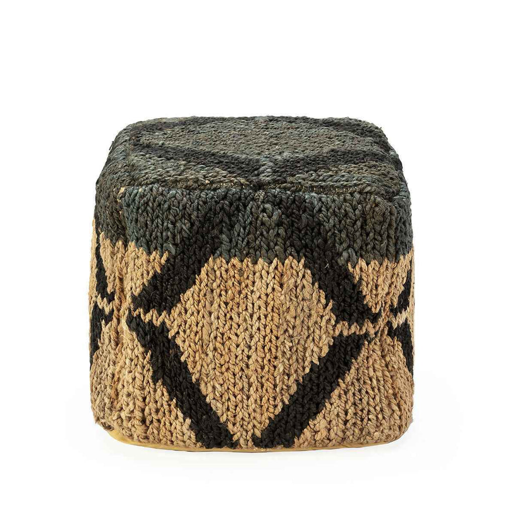 Puff 50x50x50 Shumak Natural/Negro