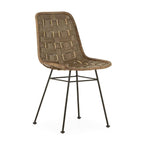 Silla 54,50x43,50x81 Mimbre/Metal -- Gris Lavado/Natural/Negro