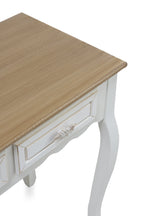 CONSOLA 2 CAJONES MADERA BLANCO