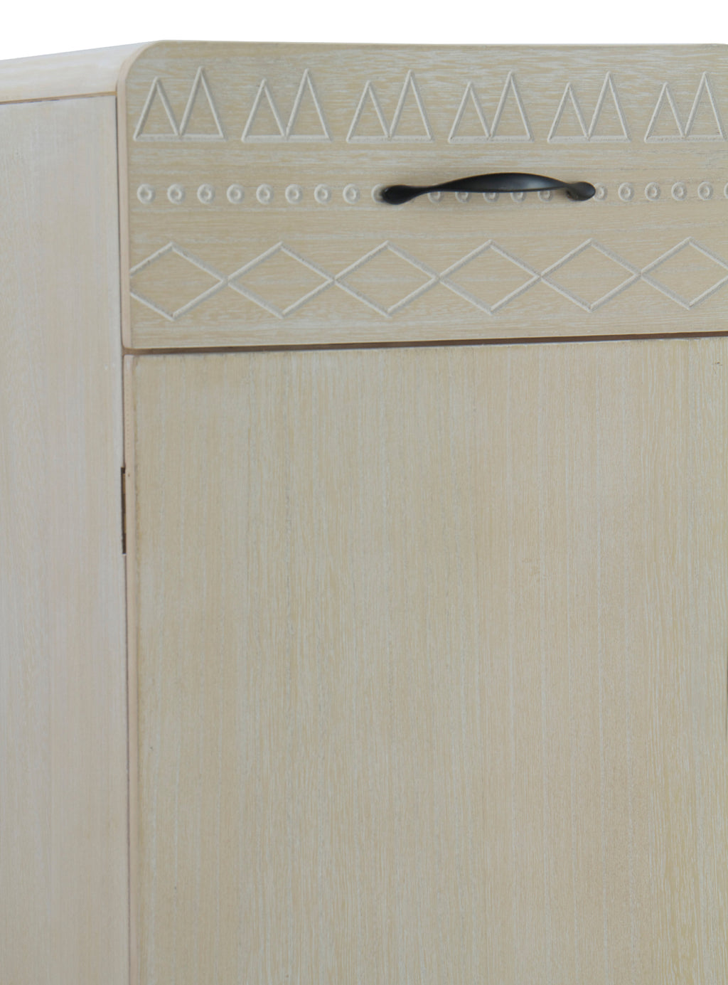 APARADOR MADERA NATURAL PATAS METALICAS NEGRAS