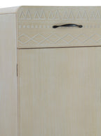 APARADOR MADERA NATURAL PATAS METALICAS NEGRAS