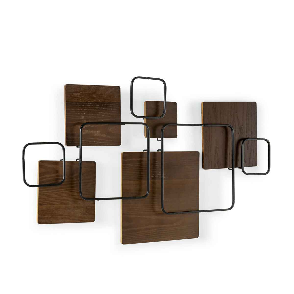 Escultura 55x3x95,5 Metal/Madera -- Negro/Marrón Oscuro