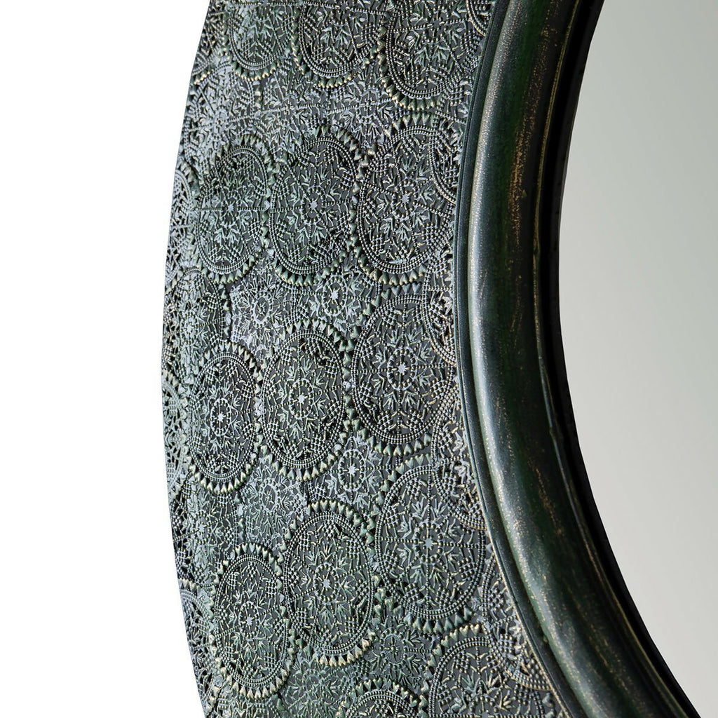 Espejo 86x5x86 Metal Oro/Verde