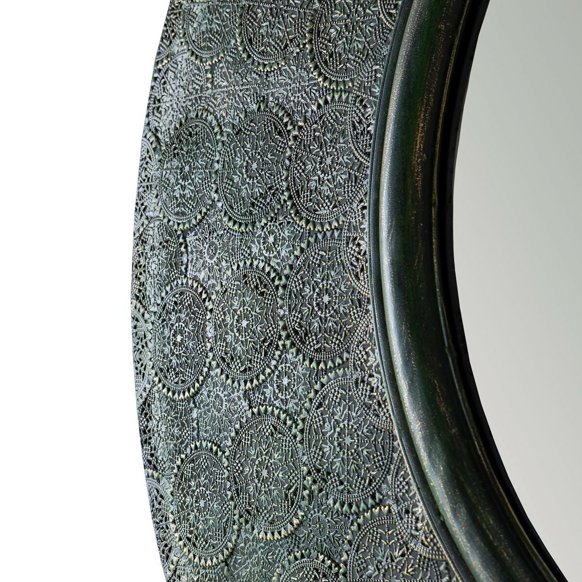 Espejo 86x5x86 Metal Oro/Verde