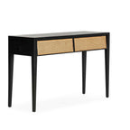 Consola 140x45x87 Madera de Cedro/Ratán -- Negro/Natural