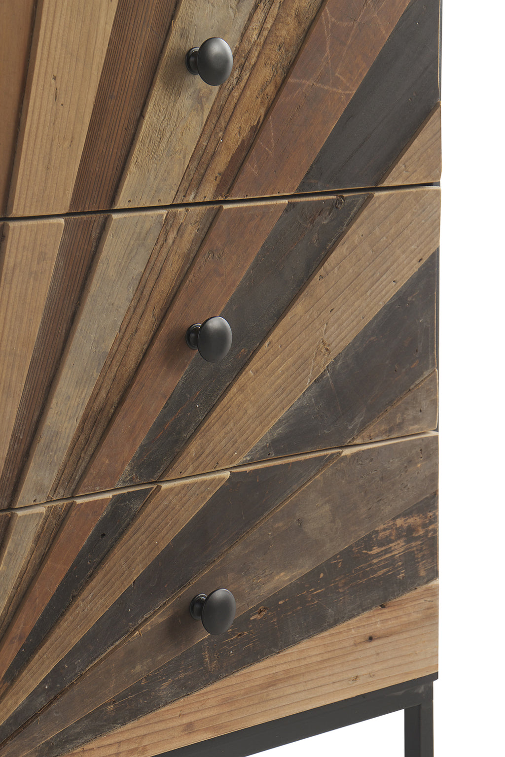 SINFONIER MADERA LAMINADA 4 CAJONES CON BASE METALICA