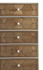 SINFONIER 5 CAJONES MADERA DE FRESNO PATINADO BLANCO